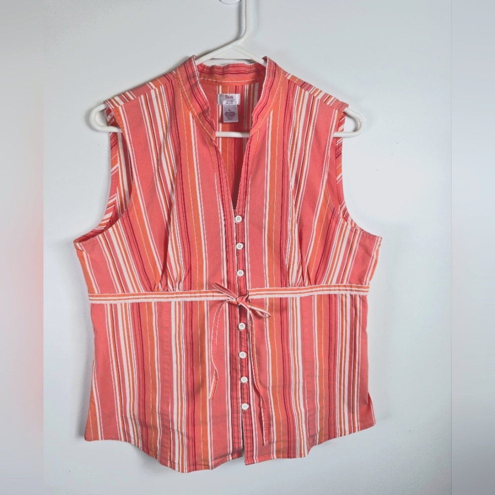 Bass Sleeveless, Striped Top NWOT